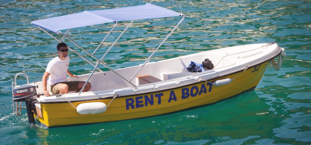 small boat for rent, Podgora